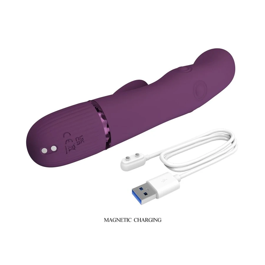 PRETTY LOVE - ZACH RECHARGEABLE THRUSTING RABBIT VIBRATOR 5+5 FUNCTIONS